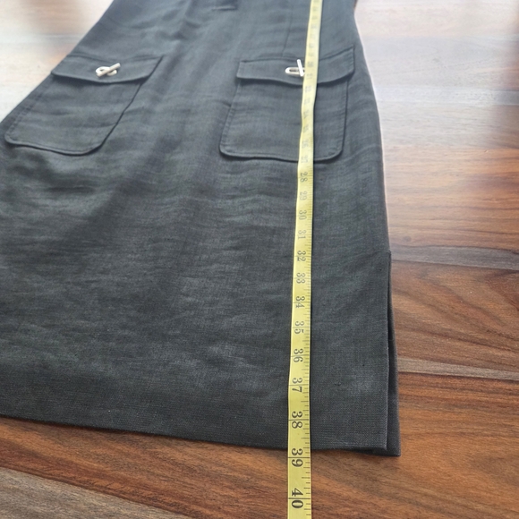 100% Linen Classic Black Sleeveless Dress Donna Morgan Size 4 - Picture 7 of 15